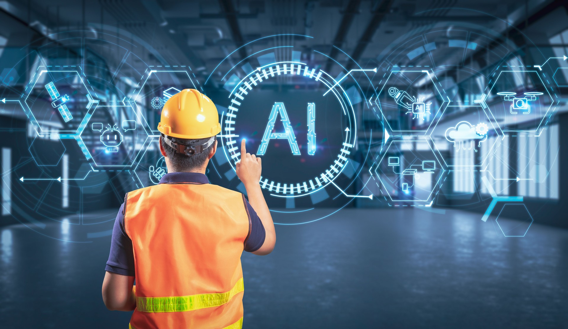 Worker or engineer work with ai in factory